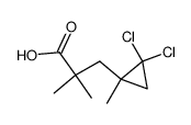 3-(2,2-Dichloro-1-methyl-cyclopropyl)-2,2-dimethyl-propionic acid结构式