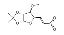 (3aR,5R,6R,6aR)-6-Methoxy-2,2-dimethyl-5-((E)-2-nitro-vinyl)-tetrahydro-furo[2,3-d][1,3]dioxole结构式