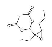 1,1-Diacetoxy-2,3-epoxy-2-aethyl-hexan结构式