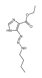 (E)-ethyl 5-(3-butyltriaz-1-en-1-yl)-1H-imidazole-4-carboxylate结构式