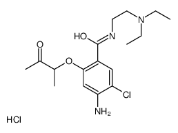 4-amino-5-chloro-N-(2-diethylaminoethyl)-2-(3-oxobutan-2-yloxy)benzami de hydrochloride Structure