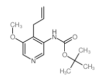 4-烯丙基-5-甲氧基吡啶-3-氨基甲酸叔丁酯结构式