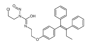 N-(2-chloroethyl)-N'-2-(4-(1,2-diphenylbutenyl)phenoxy)ethyl-N-nitrosourea结构式