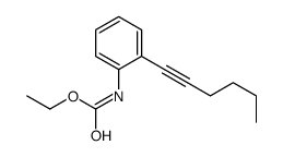 ethyl N-(2-hex-1-ynylphenyl)carbamate结构式