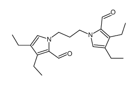1-[3-(3,4-diethyl-2-formylpyrrol-1-yl)propyl]-3,4-diethylpyrrole-2-carbaldehyde结构式