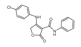 4-[N-(p-chlorophenyl)amino]-2,5-dihydro-2-oxo-N-phenyl-3-furancarboxamide Structure