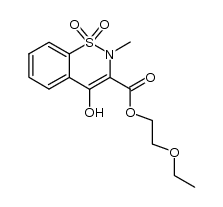 2-ethoxyethyl 4-hydroxy-2-methyl-2H-benzo[e][1,2]thiazine-3-carboxylate 1,1-dioxide Structure
