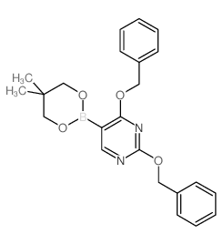 2,4-联苄氧基嘧啶-5-硼酸新戊二醇酯结构式