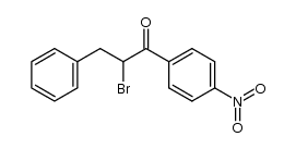 2-bromo-1-(4-nitrophenyl)-3-phenylpropan-1-one结构式