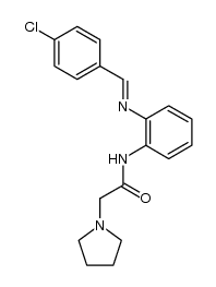 pyrrolidino-acetic acid-[2-(4-chloro-benzylidenamino)-anilide]结构式