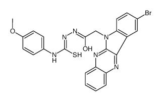 1-[[2-(9-bromoindolo[3,2-b]quinoxalin-6-yl)acetyl]amino]-3-(4-methoxyphenyl)thiourea结构式