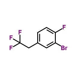 2-Bromo-1-fluoro-4-(2,2,2-trifluoroethyl)benzene Structure