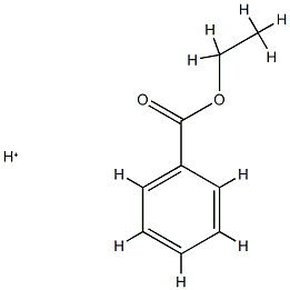 Benzoic acid,ethyl ester,conjugate monoacid (9CI)结构式