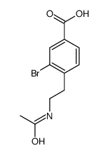 4-(2-乙酰氨基乙基)-3-溴苯甲酸结构式