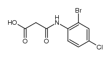 N-(2-bromo-4-chloro-phenyl)-malonamic acid结构式
