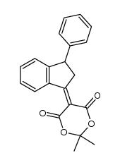 2,2-dimethyl-5-(3'-phenyl-2',3'-dihydro-1'H-inden-1'-ylidene)-1,3-dioxan-4,6-dione Structure