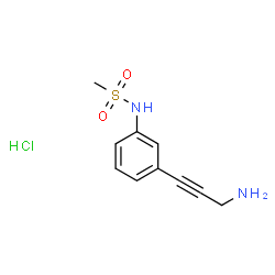 N-[3-(3-aminoprop-1-ynyl)phenyl]methanesulfonamide hydrochloride Structure