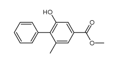 3-hydroxy-5-methyl-4-phenyl benzoic acid methyl ester Structure