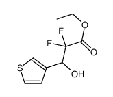 Ethyl 2,2-difluoro-3-hydroxy-3-(3-thienyl)propanoate结构式