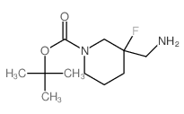 3-(氨基甲基)-3-氟哌啶-1-羧酸叔丁酯结构式