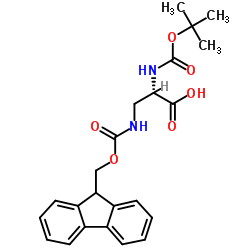 (S)-2-(Boc-氨)-3-(Fmoc-氨)丙酸结构式