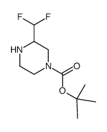 tert-butyl 3-(difluoromethyl)piperazine-1-carboxylate结构式