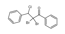 2,2-dibromo-3-chloro-1,3-diphenylpropanone Structure
