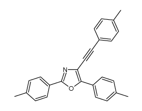 2,5-di-(4-methylphenyl)-4-(4-methylphenylethynyl)oxazole结构式