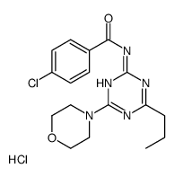 4-chloro-N-(4-morpholin-4-yl-6-propyl-1,3,5-triazin-2-yl)benzamide,hydrochloride Structure
