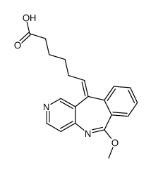 (6Z)-6-(6-methoxypyrido[4,3-c][2]benzazepin-11-ylidene)hexanoic acid结构式
