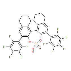 (11bR)-4-Oxide-8,9,10,11,12,13,14,15-octahydro-4-hydroxy-2,6-bis(2,3,4,5,6-pentafluorophenyl)-dinaphtho[2,1-d:1'',2''-f][1,3,2]dioxaphosphepin Structure