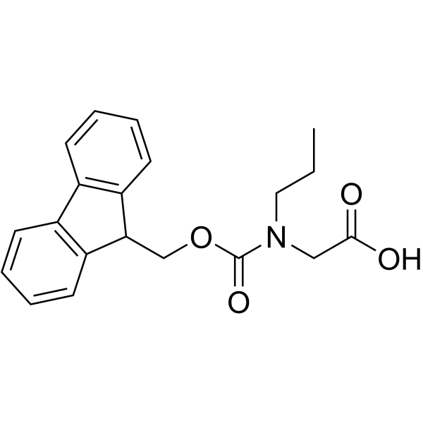 N-(((9H-芴-9-基)甲氧基)羰基)-N-丙基甘氨酸结构式