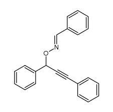 (E)-benzaldehyde O-(1,3-diphenylprop-2-yn-1-yl)oxime结构式