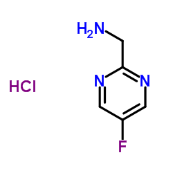 1-(5-Fluoro-2-pyrimidinyl)methanamine hydrochloride (1:1) structure