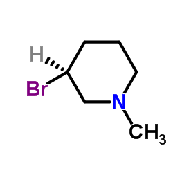 (3S)-3-Bromo-1-methylpiperidine Structure