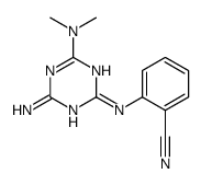 2-[[4-amino-6-(dimethylamino)-1,3,5-triazin-2-yl]amino]benzonitrile Structure