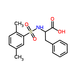 N-(2,5-二甲基苯基磺酰基)苯基丙氨酸结构式