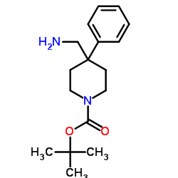 1-N-Boc-4-氨基甲基-4-苯基哌啶结构式