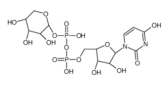 [[(2R,3S,4R,5R)-5-(2,4-dioxopyrimidin-1-yl)-3,4-dihydroxyoxolan-2-yl]methoxy-hydroxyphosphoryl] [(2R,3R,4S,5S)-3,4,5-trihydroxyoxan-2-yl] hydrogen phosphate Structure