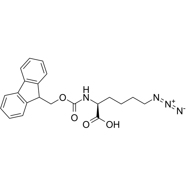 6-叠氮基-N-[(9H-芴-9-基甲氧基)羰基]-L-正亮氨酸结构式