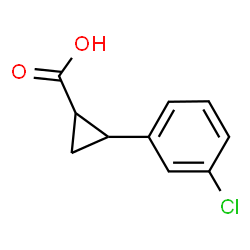 93 反式-2-(3-氯苯基)环丙烷-1-羧酸结构式