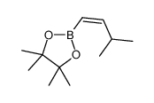 (E)-4,4,5,5-tetramethyl-2-(3-methylbut-1-en-1-yl)-1,3,2-dioxaborolane结构式