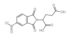2-(5-nitro-1,3-dioxo-isoindol-2-yl)pentanedioic acid结构式