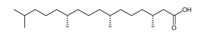 (3R,7R,11R)-3,7,11,15-Tetramethylhexadecanoic acid structure