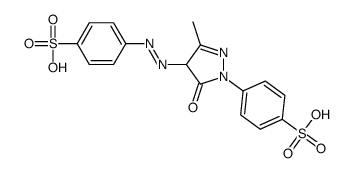 4-[[3-methyl-5-oxo-1-(4-sulfophenyl)-4H-pyrazol-4-yl]diazenyl]benzenesulfonic acid Structure