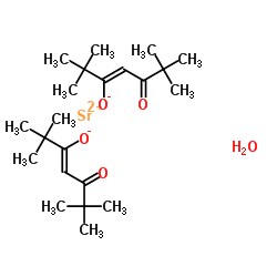 双(2,2,6,6-四甲基-3,5-庚烷二羧酸根合)锶水合物结构式