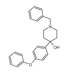 N-benzyl-4-(4-phenoxyphenyl)-4-piperidinol结构式