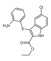 ethyl 3-(2-aminophenyl)sulfanyl-5-chloro-1H-indole-2-carboxylate Structure