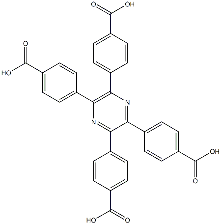 4,4',4'',4'''-(pyrazine-2,3,5,6-tetrayl)tetrabenzoic acid Structure