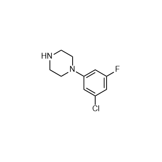 1-(3-氯-5-氟苯基)哌嗪结构式